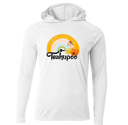 T-shirt Manches Longues Cooling Performance à capuche 'TEAHUPOO Rainbow'